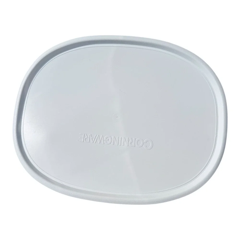 CorningWare F-2-PC Lid White French White Replacement Cover Oval 10.5x8.5‎